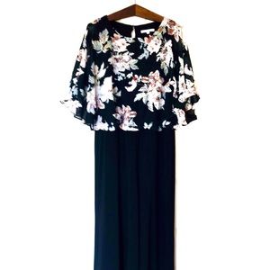 CLEO black and floral jumpsuit